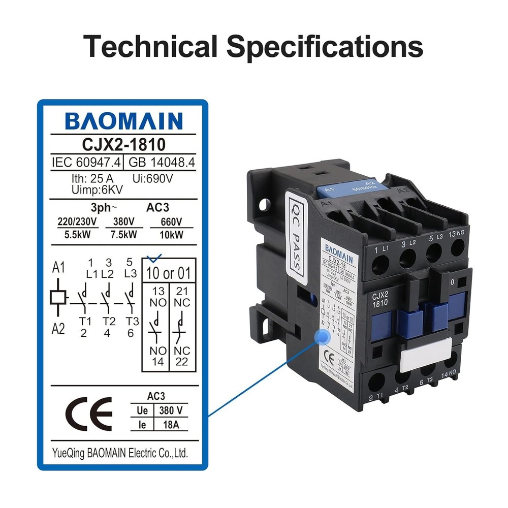 AC Contactor CJX2 for Electrical Systems