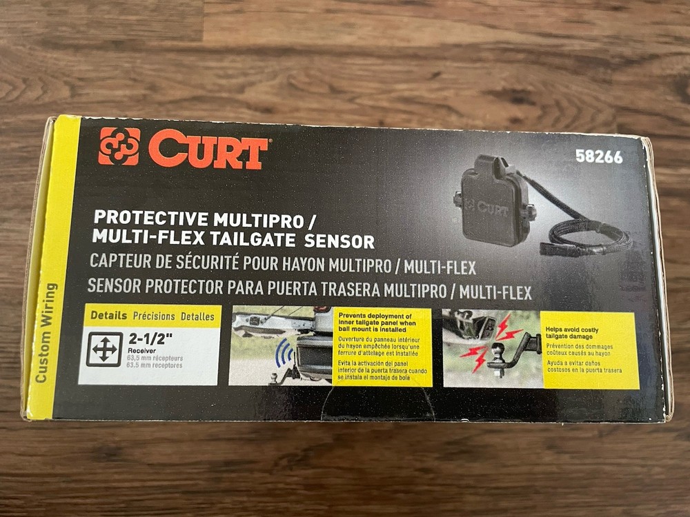 CURT Protective MultiPro Multi-Flex Tailgate Sensor with 2-1/2" Hitch Cap #58266