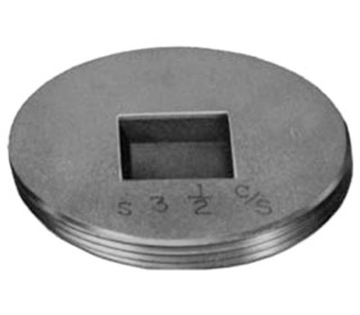 PASCO 1857-NT Brass Round Countersunk Square Plug 4" Southern Code