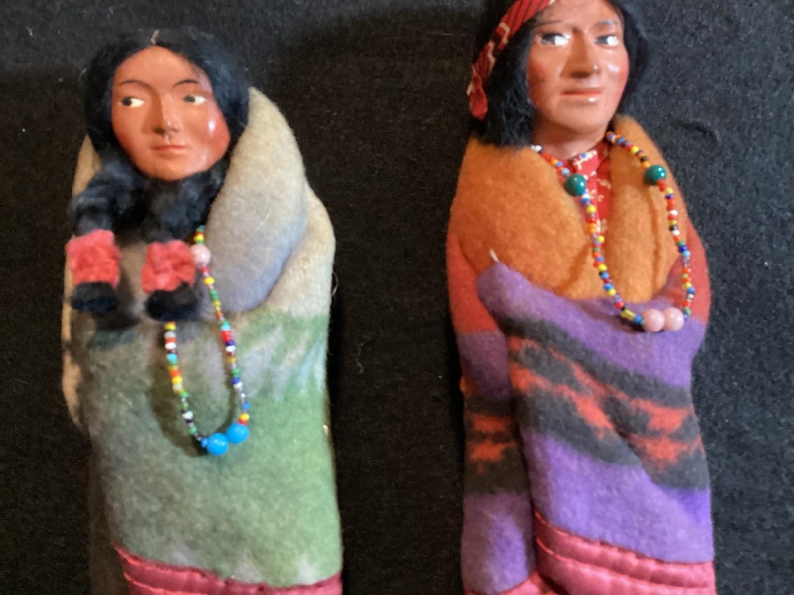 2 PCs. “Skookum Indian” ‘Bully Good’ Dolls, 9 1/2” Male, 9” Female, Orig. Tags