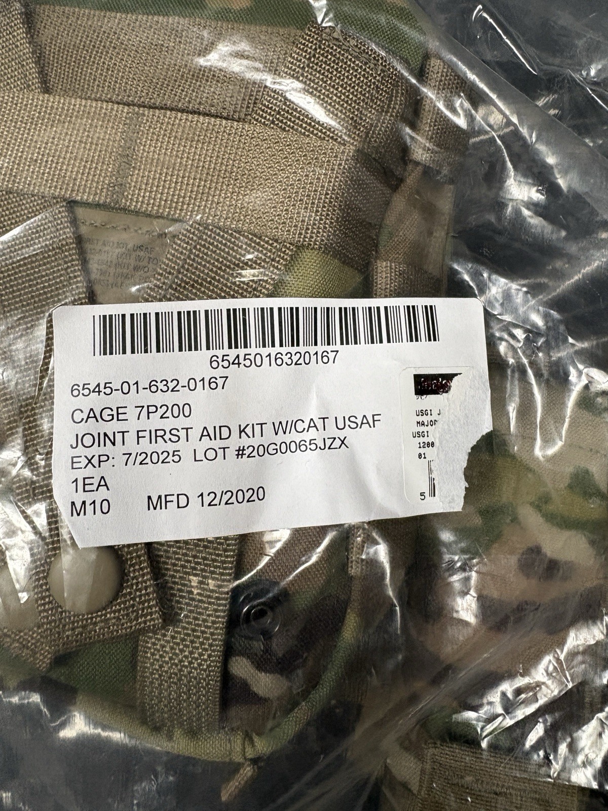 New In Package, USAF Joint First Aid Kit (JFAK) Complete With All Contents