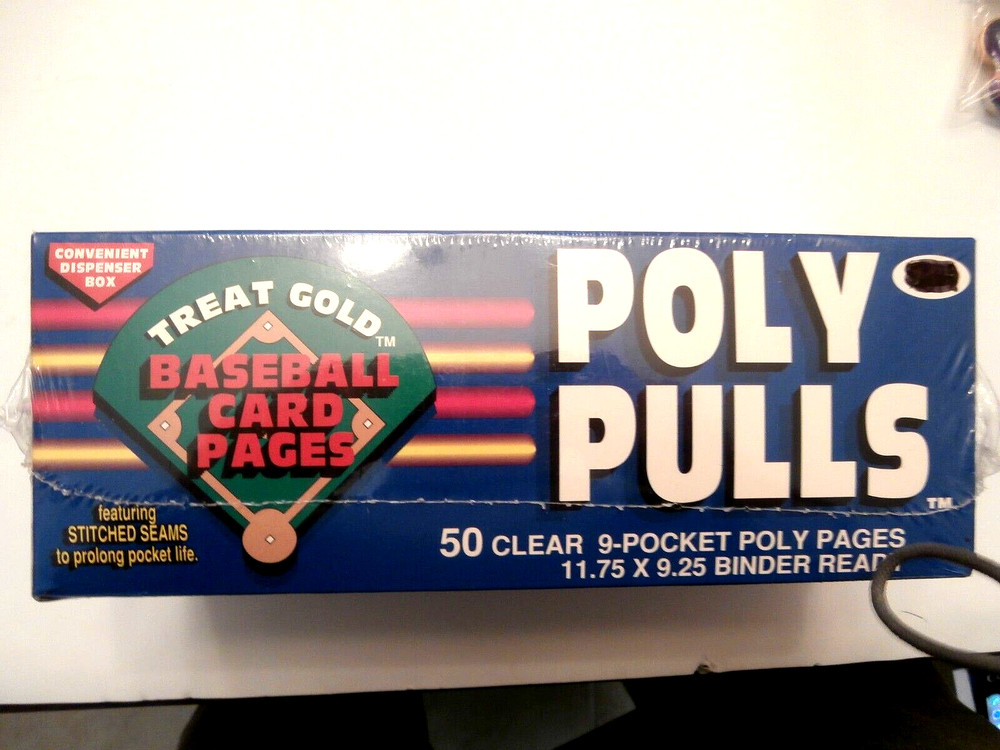 TREAT GOLD BASEBALL CARDS POLY PULLS 9-POCKET CLEAR PAGES