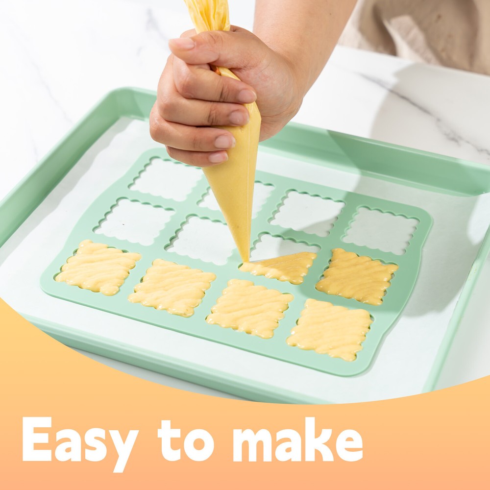 5PCS Bear Cracker Cookie Silicone Mold Dacquoise DIY Baking 8Cavity Cartoon Mold