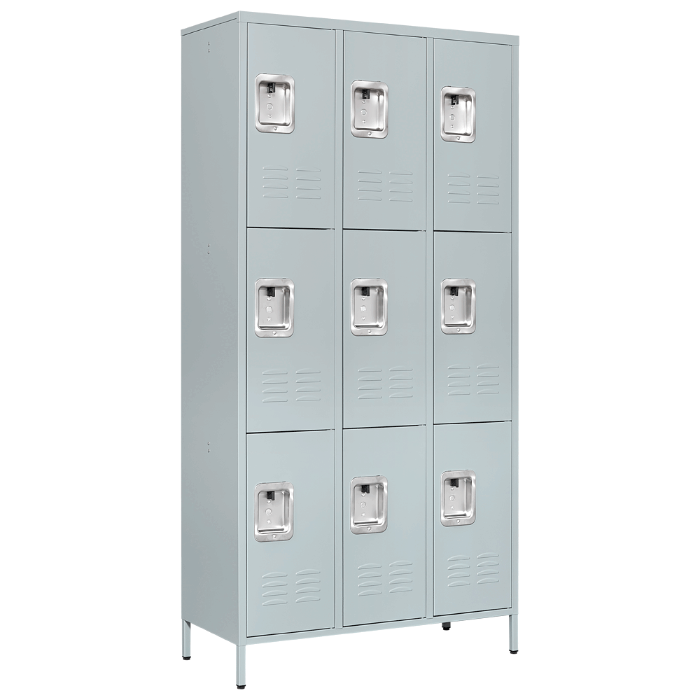 Metal Lockers Storage Cabinet Steel Locker 3/6/9 Doors