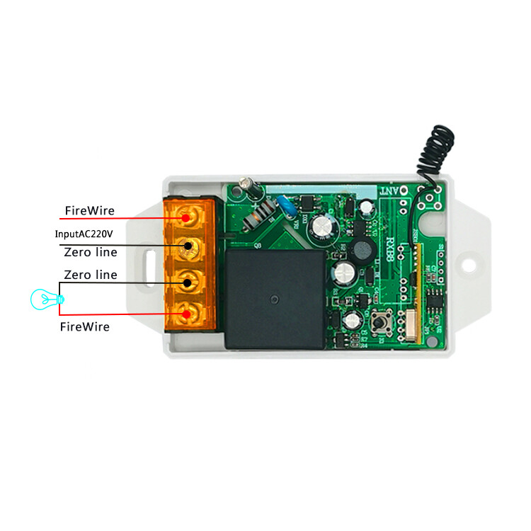 AC 110V-240V 80A RF Relay Wireless Remote Control Switch + 433MHz Remote Battery