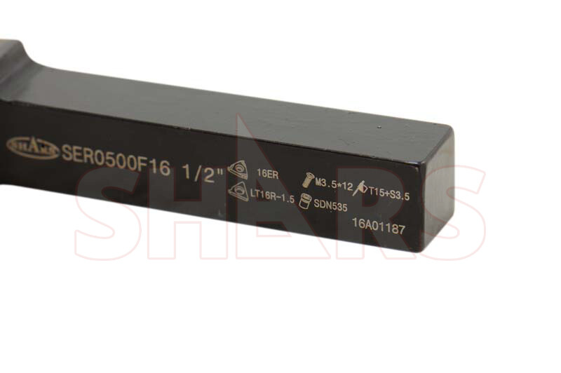 Shars 1/2 RH Indexable Threading Tool Holder + 5pcs ER16 Insert Certificate P]