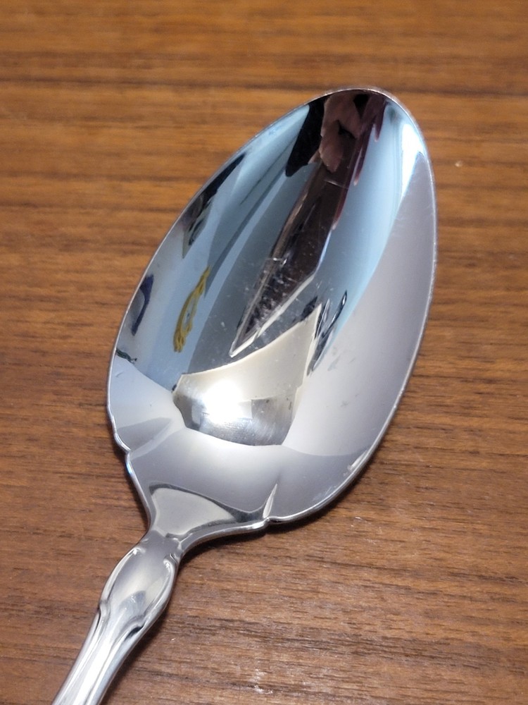 Single Oneida Community Cantata 8 3/8" Stainless Solid Serving Spoon
