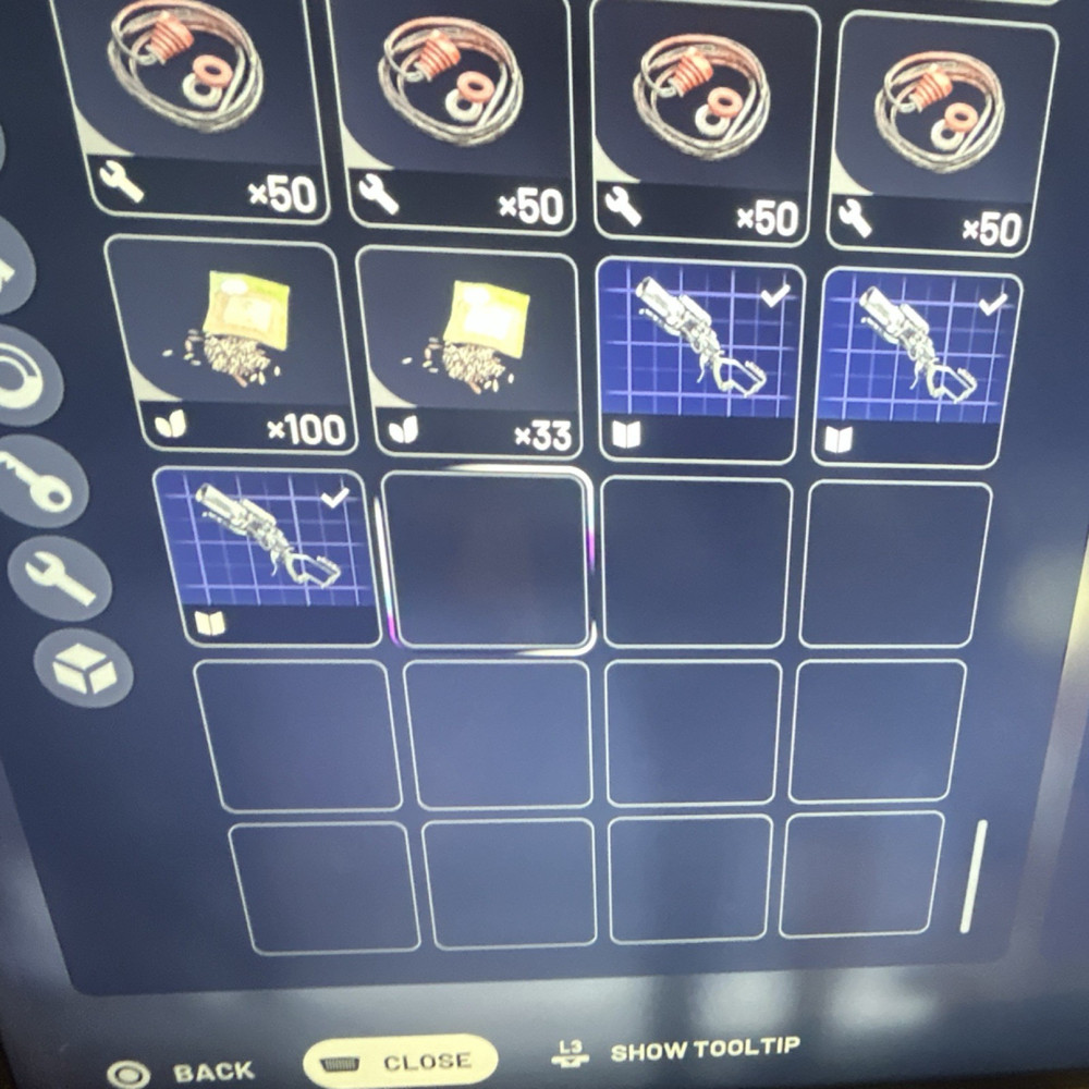 Virtual Game Item Asset Inventory Screenshot