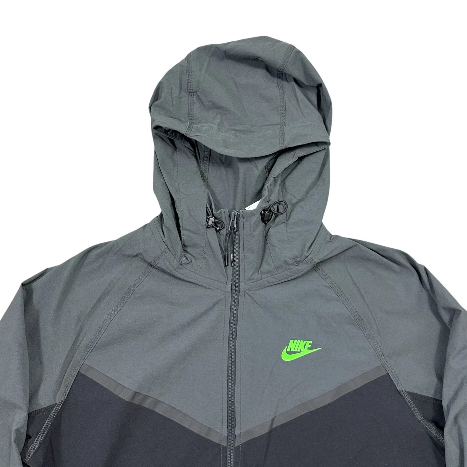 Nike Tech Woven "Black" Gray Green Windbreaker Jacket HM7151-013 Men's Size XS
