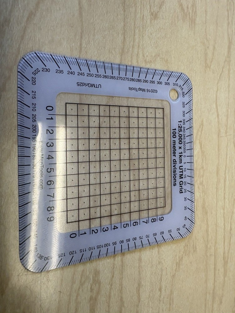 Map Tools 1:25000 Utm Map Tool Topo Topographical Orienteering