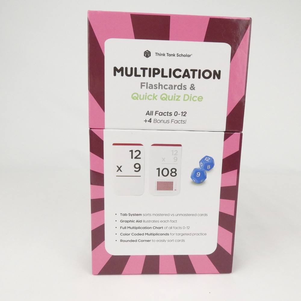 Think Tank Scholar 173 Multiplication Flashcards Educational Math Practice