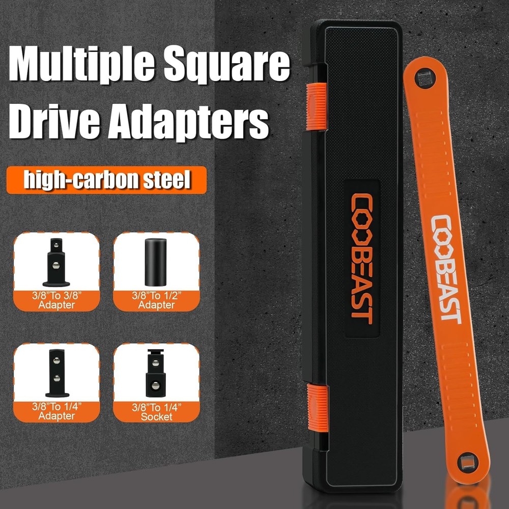 3/8 Inch Offset Extension Wrench Impact Ready Socket Wrench Extender Tool with V