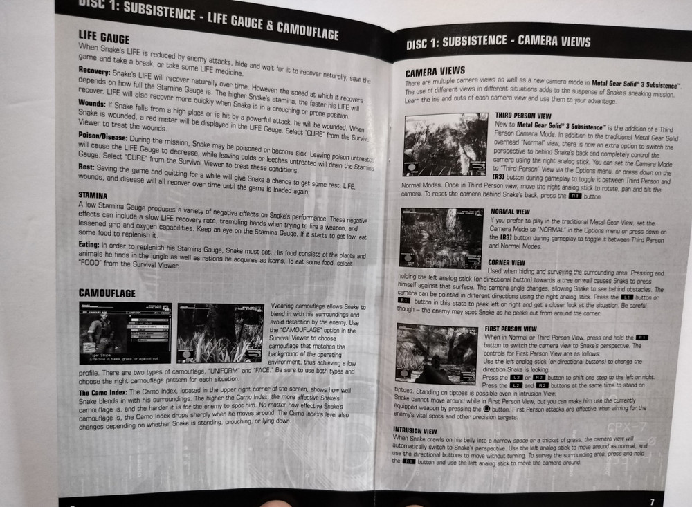 Metal Gear Solid 3 Subsistence PlayStation 2 Authentic Manual Instructions PS2