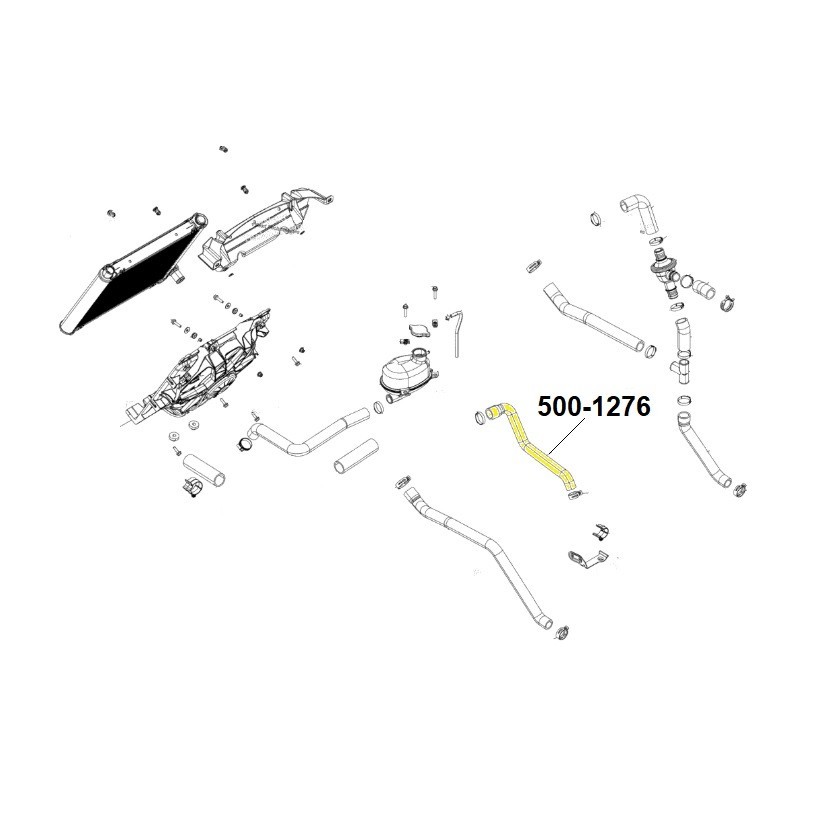 Can-Am Outlander Renegade Engine Outlet Radiator Cooling Hose - 709200310