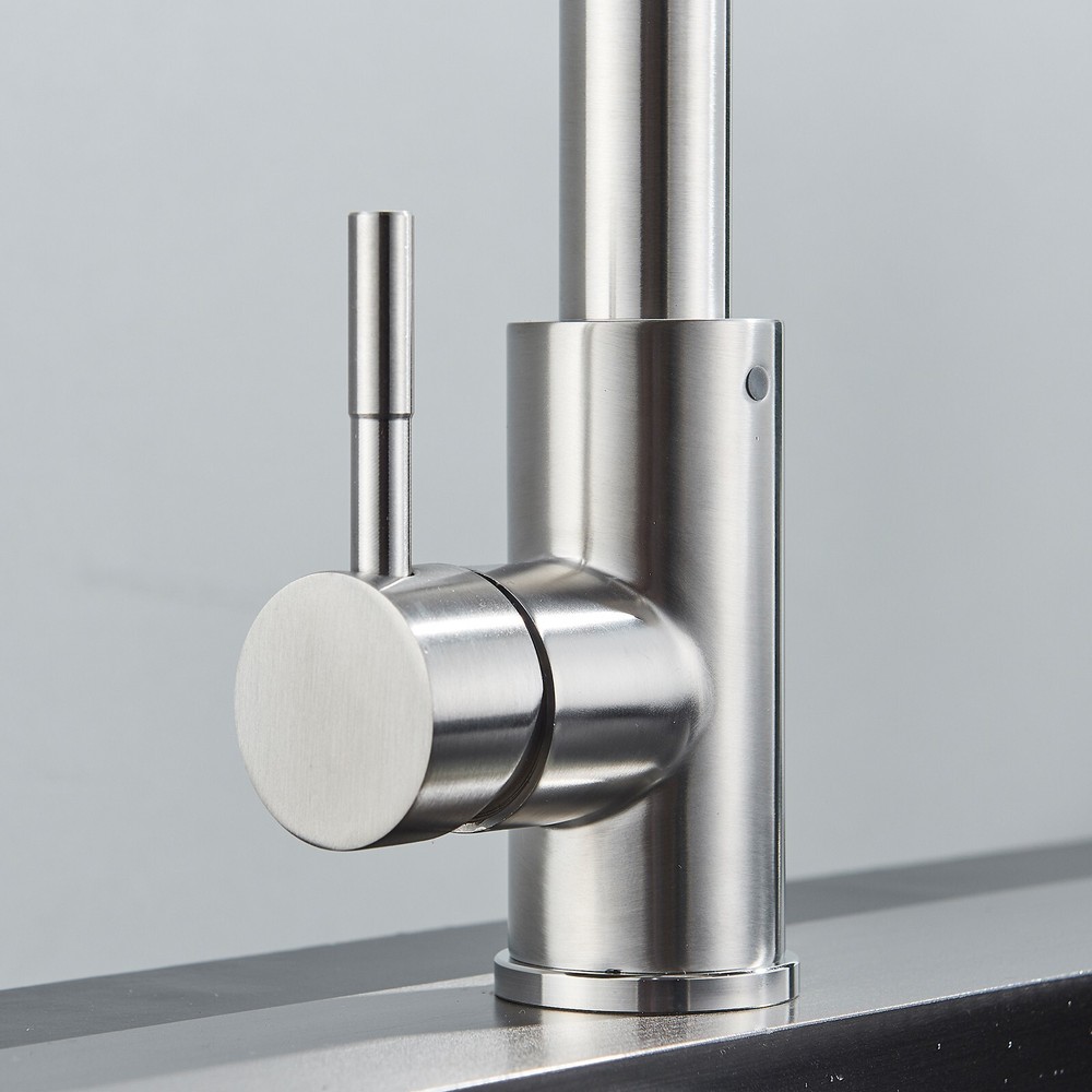 Brushed Nickel Touch Sensor Kitchen Faucet Sink Pull Down Sprayer Single Handle