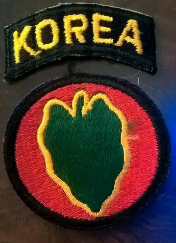 24th infantry div patch with korea tab