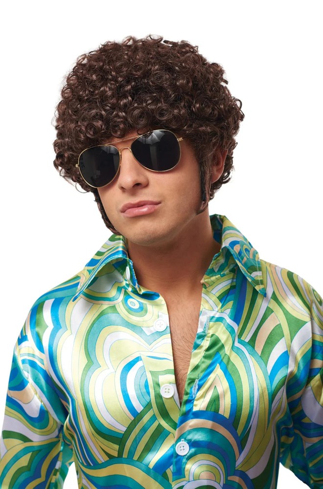 That 70's Guy Curly Wig (Brown)