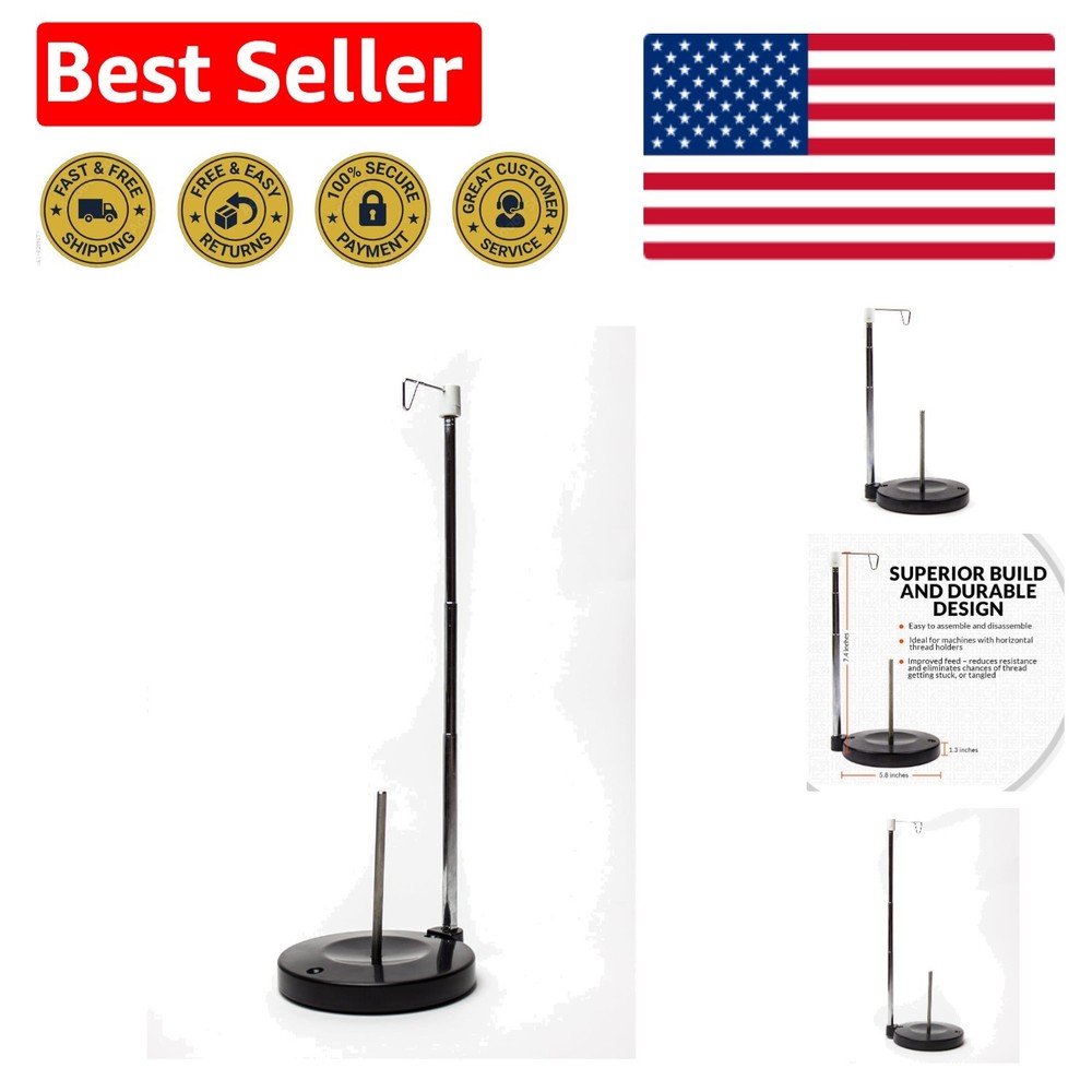 Adjustable Thread Spool Holder with Heavy Plastic Base for Smooth Sewing