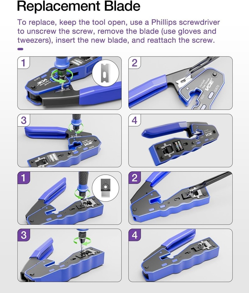 Professional Network Tool RJ45 Crimping Tool Network Cable Pliers