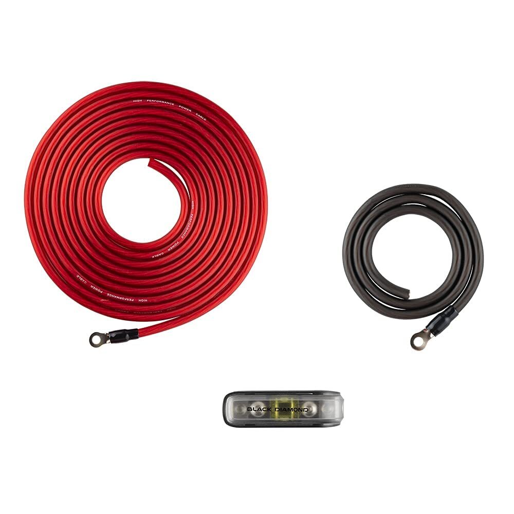 Black Diamond DIA-AK4 Amplifier Wiring Kit 4-GA (Up to 1680W), Amp Wire Kit