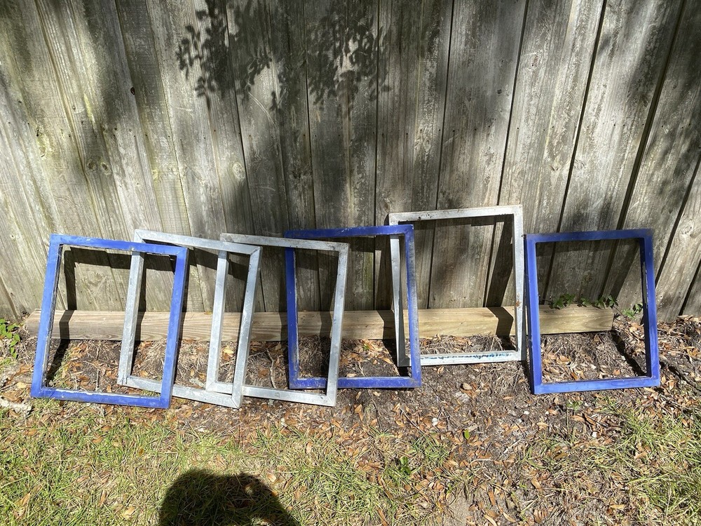 Six Aluminum Silkscreen Frames Welded