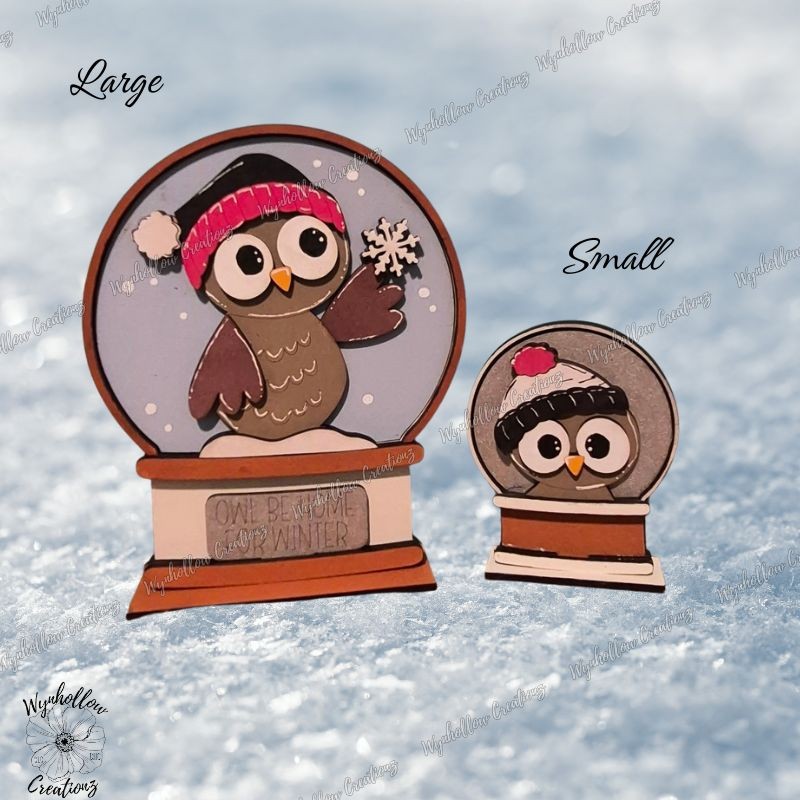 Winter Owls in the Snow Interchangeable Snow Globe