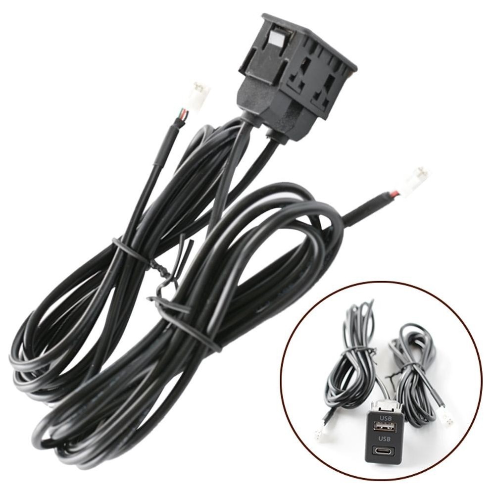 Stylish Car for DASH Mount USB+Type C Port Interface Enhanced Connectivity