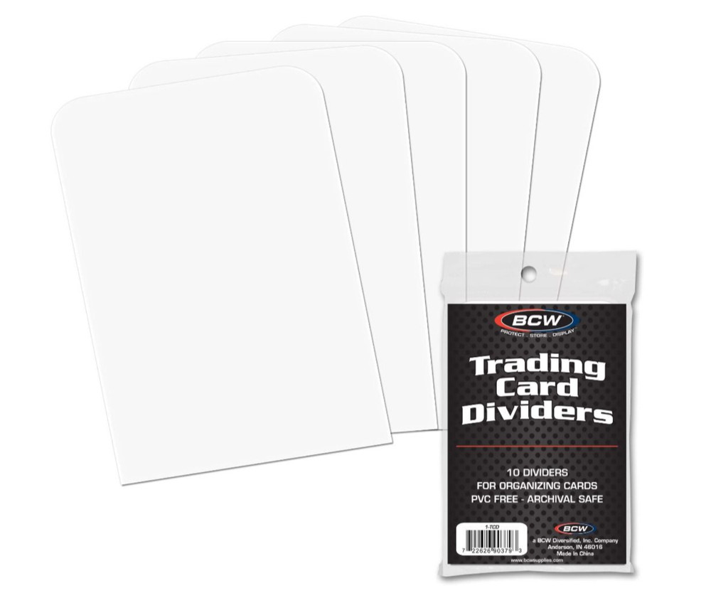 BCW Trading Card Dividers - 10 count. Read description for shipping.