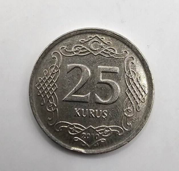 2010 Turkey 25 Kurus KM#1242 circulated