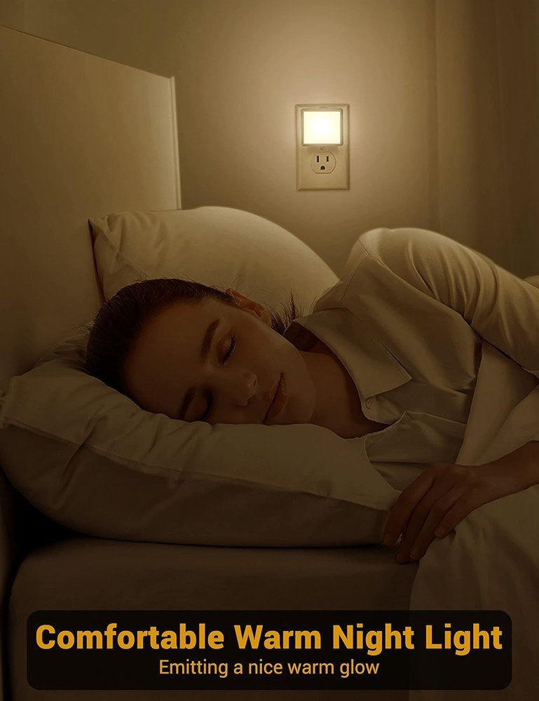 4-Pack Dusk-to-Dawn Wall Plug Night Lights with Auto Sensor