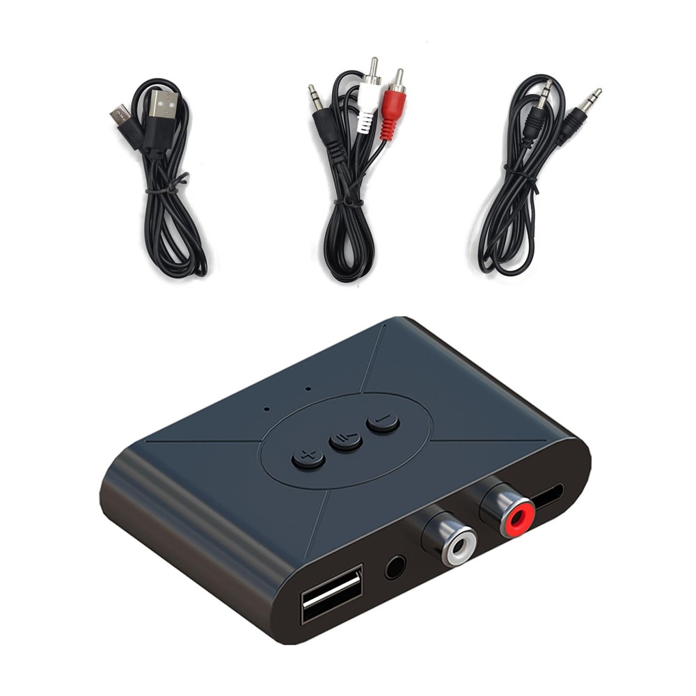Bluetooth 5.3 Audio Receiver Wireless RCA Bluetooth Adapter for Stereo Wirele...