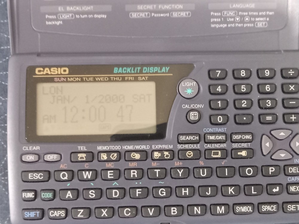 VTG Casio Digital Diary Planner SF-4985 ER 256 KB