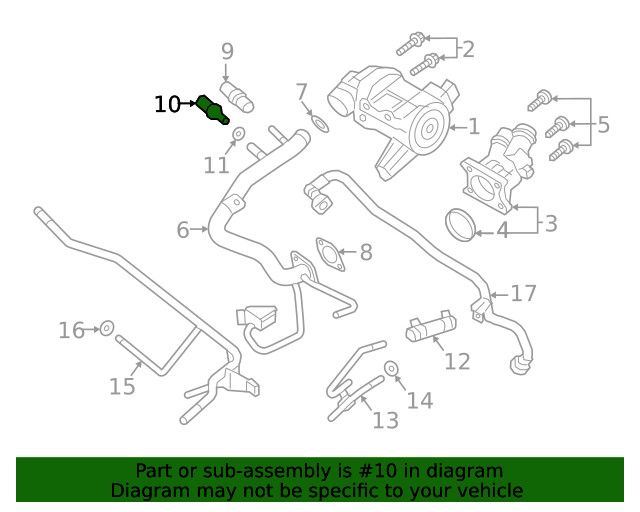 Genuine Volvo Engine Coolant Temperature Sensor 31339941