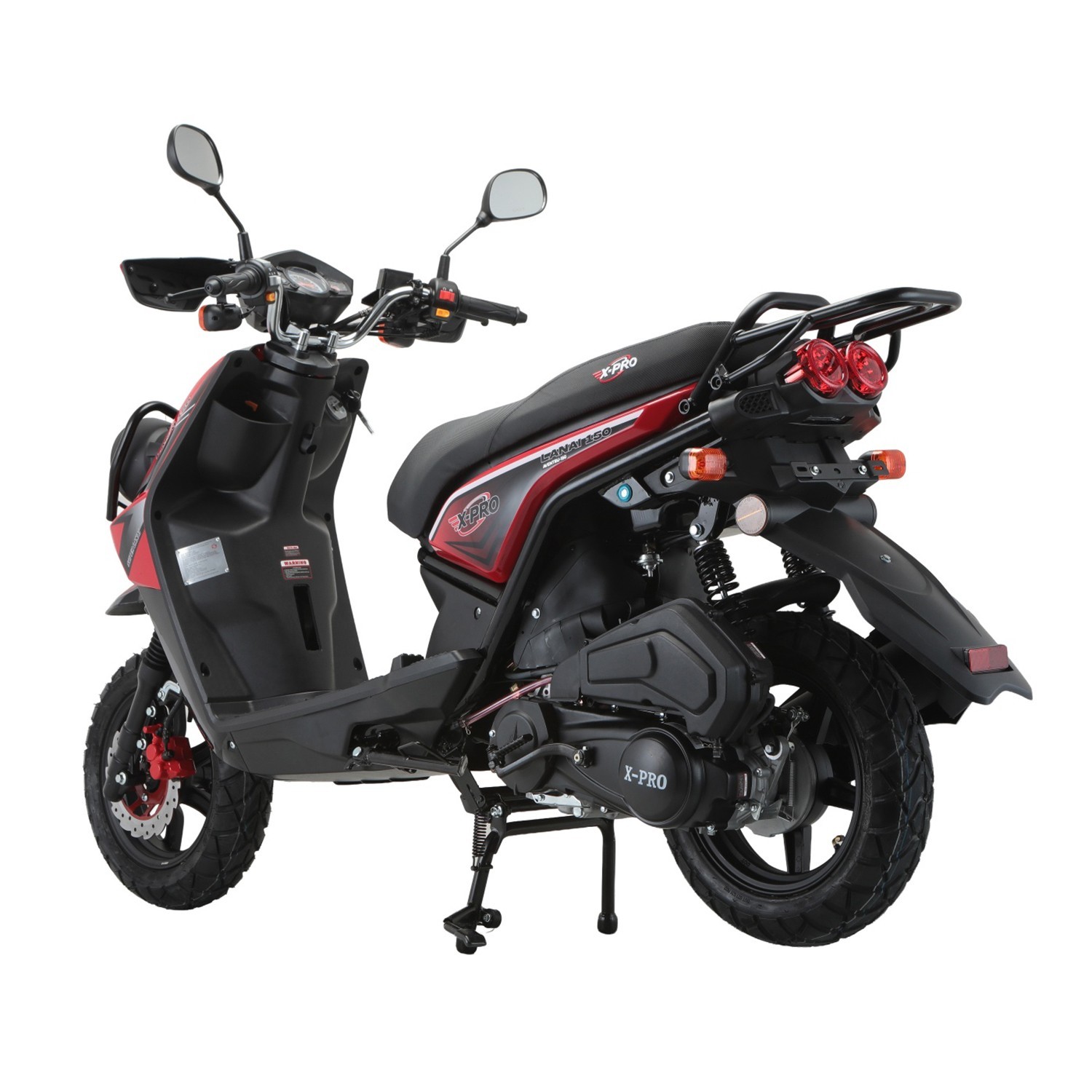 X-PRO Lanai 150 Moped 150cc Gas Scooter, 12" Aluminum Wheels,Electric/Kick Start