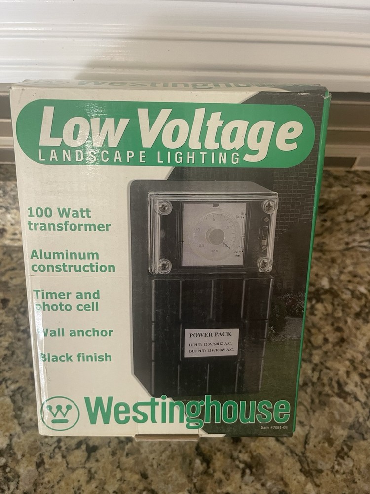 WESTINGHOUSE 100 Watt Transformer Low Voltage Landscape Lighting*Timer