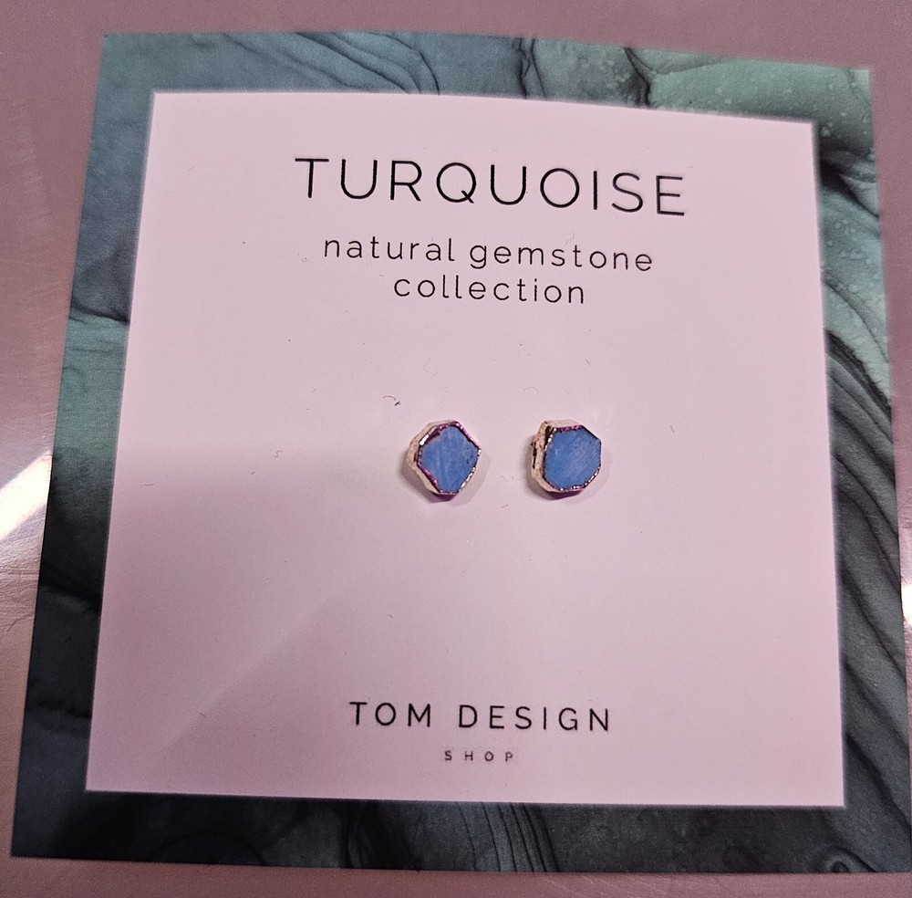 Tom Design Turquoise Gemstone Post Earrings
