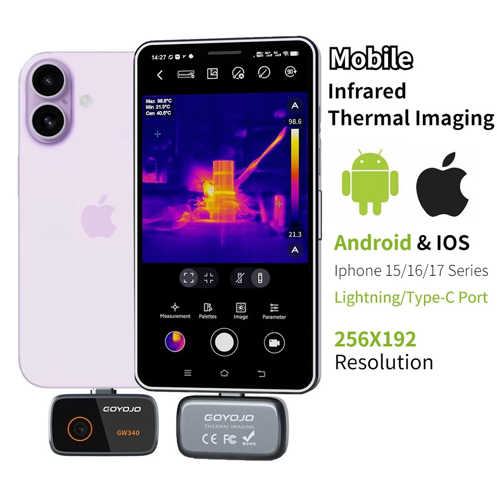 Thermal Camera For Iphone Android 256x192 IR Resolution Thermal Imaging Camera