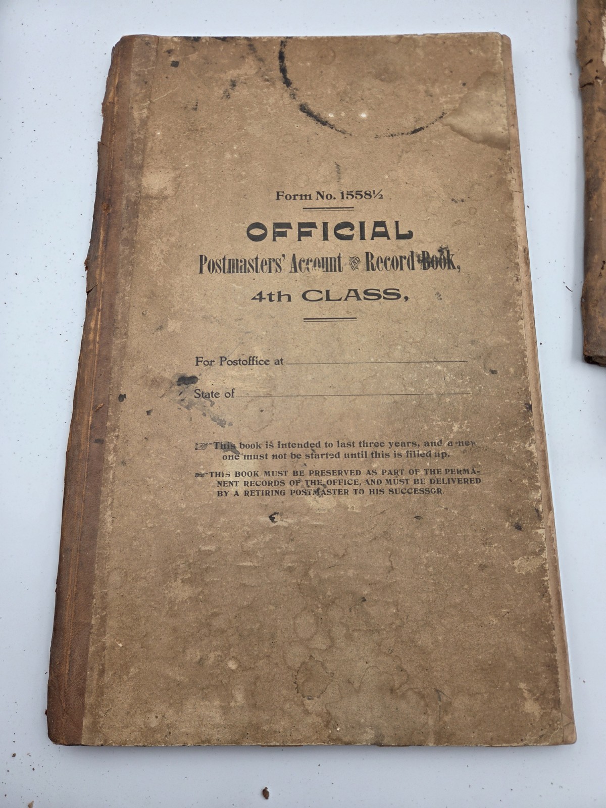 (4) Antique Postmasters Account Record Book 4th Class Abilene Virginia 1899-1906