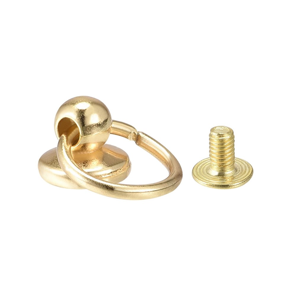 0.5" Toroidal Joint Button Pin Rivets Gold Screw 20 Pcs