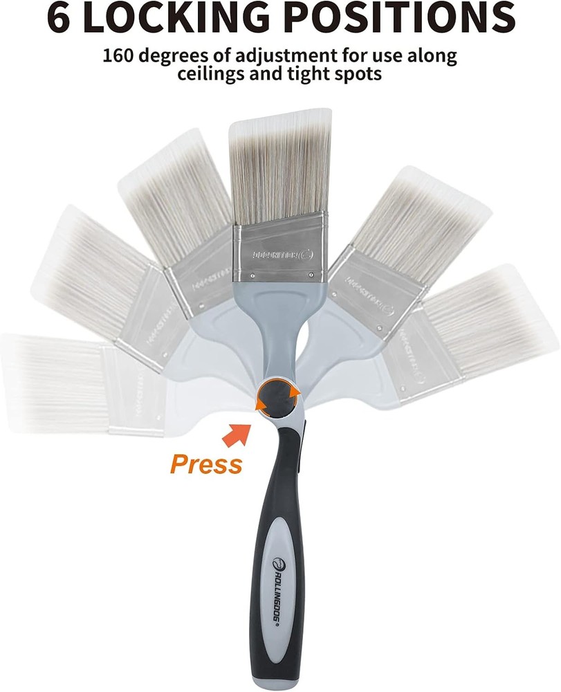 ROLLINGDOG 10 PC Paint Roller Kit-9 Inch Paint Rollers with Tray, Extendable Pai