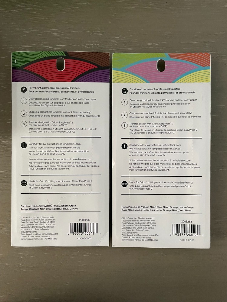 Cricut Infusible Ink Pens Neons & Basic Set