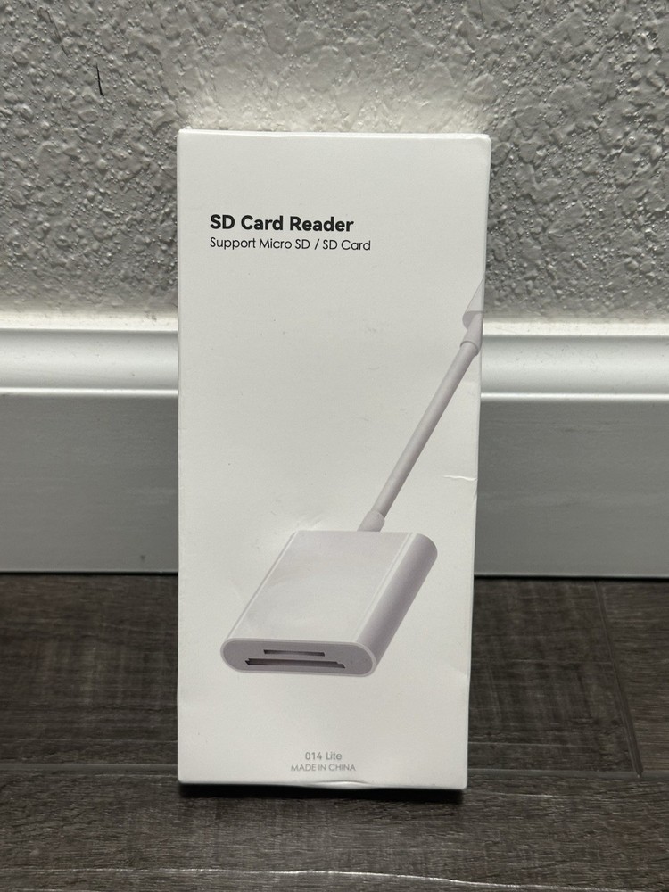 SD Card Reader for iPhone iPad, &USB-C Dual Connector, Support SD/MicroSD Cards