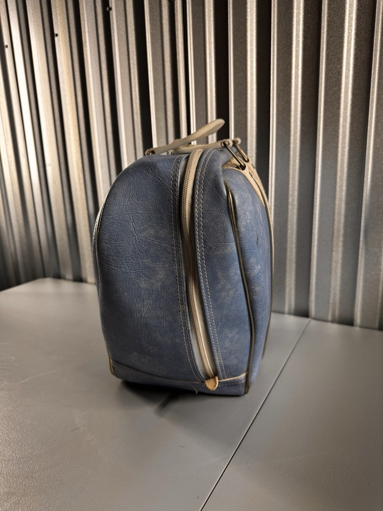 Retro Blue & White Bowling Ball Bag