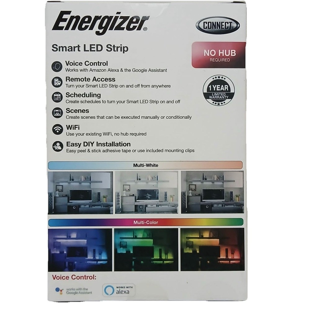 Multi-Colored Smart LED Strip whit Controller and USB Wall Charger 6.5ft