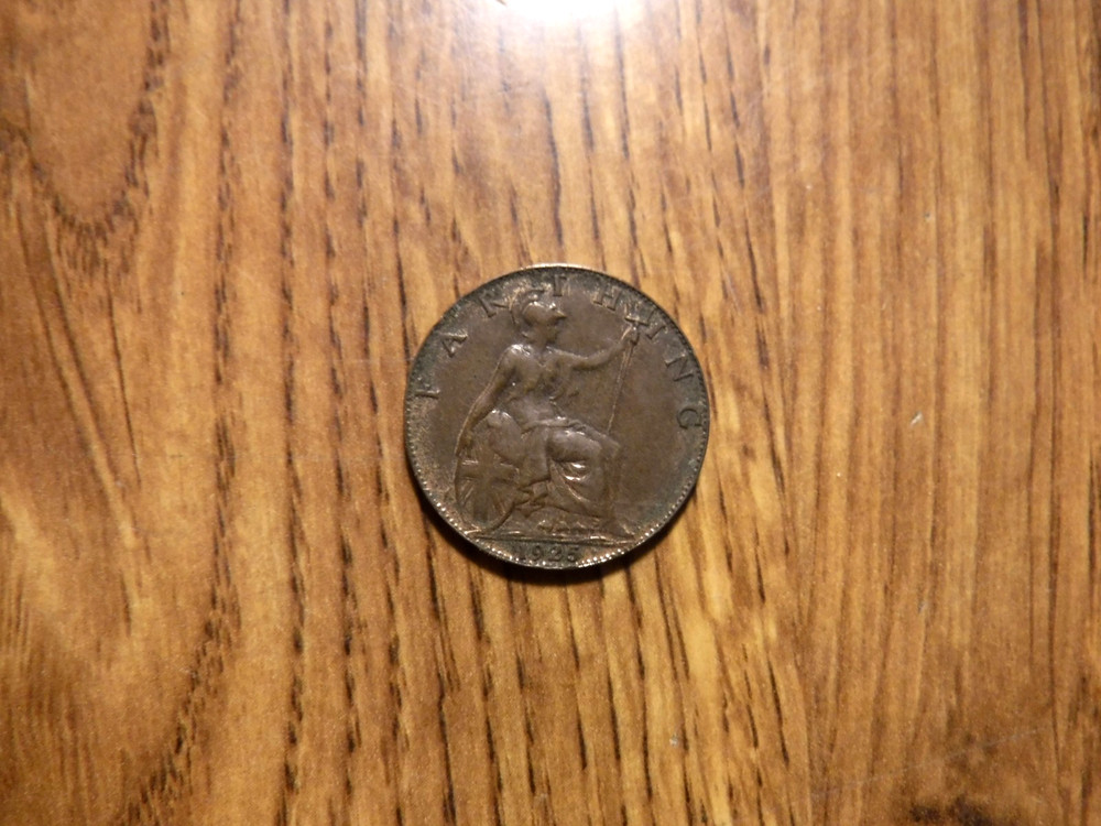 GREAT BRITAIN FARTHING 1925 COIN (316)