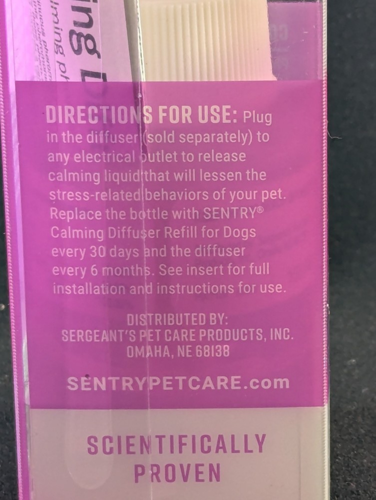 Sentry Calming Diffuser Refill for Dogs 1.5 oz