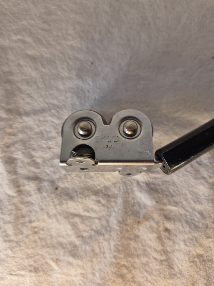 Vintage Ecko Pull Through Chromium Plated Knife Sharpener with Black Handle