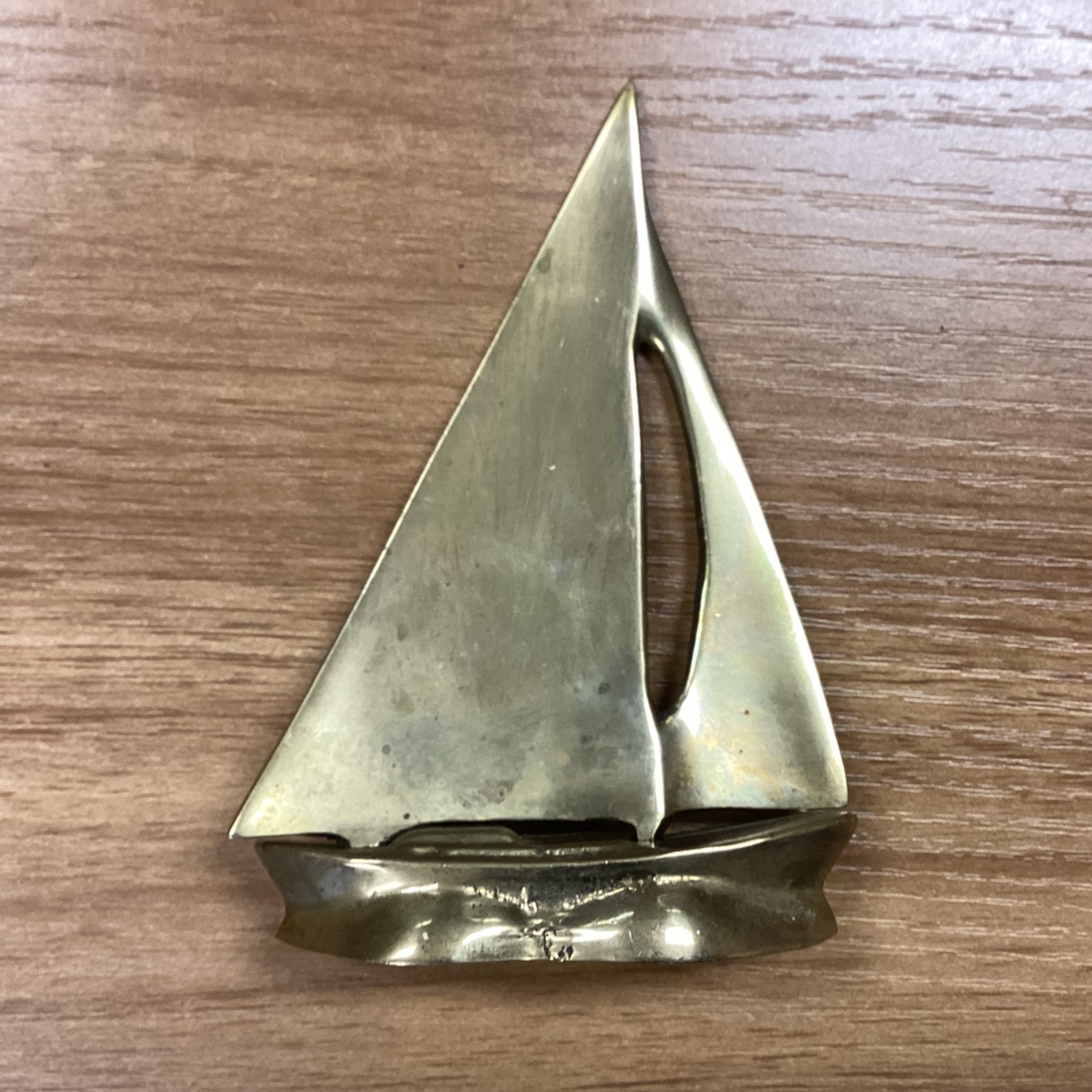Vintage Decorative Collectible Solid Brass Sail Boat Figurine Sculpture