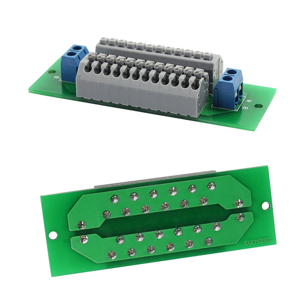 1X Power Distribution Board 2 Inputs 13 pairs Output without Screw AC DC PCB008