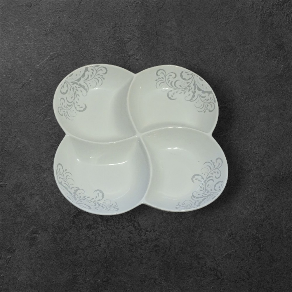 D'LUSSO DESIGNS COUTURE COLLECTION Appetizer Divided plate bowl
